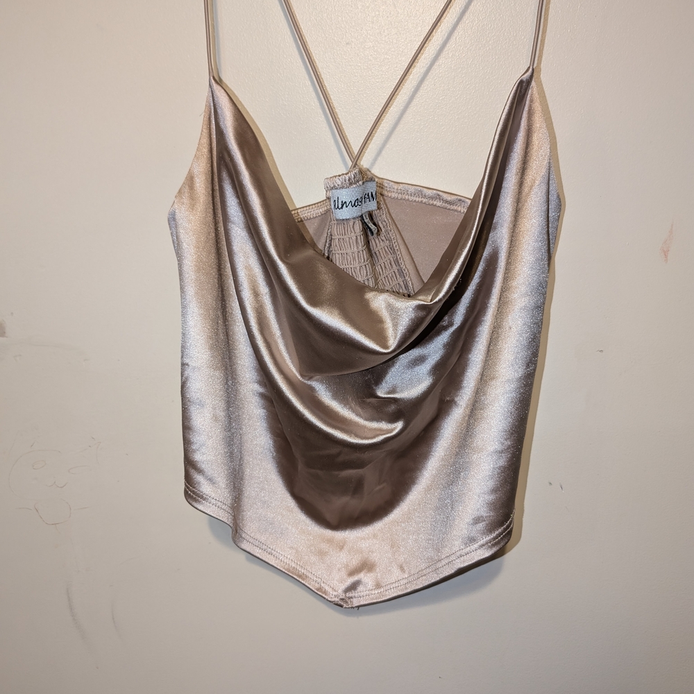 Silky Cowl Neck Skirt Set